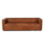 DKD Home Decor Sofá de Piel 4 Plazas Cognac