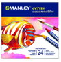 Manley Lápices de cera acuarelables, 24 unidades colores surtidos