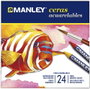 Manley Lápices de cera acuarelables, 24 unidades colores surtidos