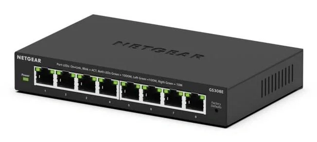 Netgear GS308E-400EUS Switch Gigabit Ethernet 8 puertos negro Accesorios informáticos Netgear GS308E-400EUS Switch Gigabit Ethernet 8 puertos negro Accesorios informáticos