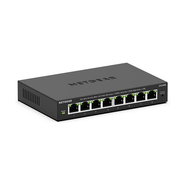 Netgear GS308E-400EUS Switch Gigabit Ethernet 8 puertos negro Accesorios informáticos