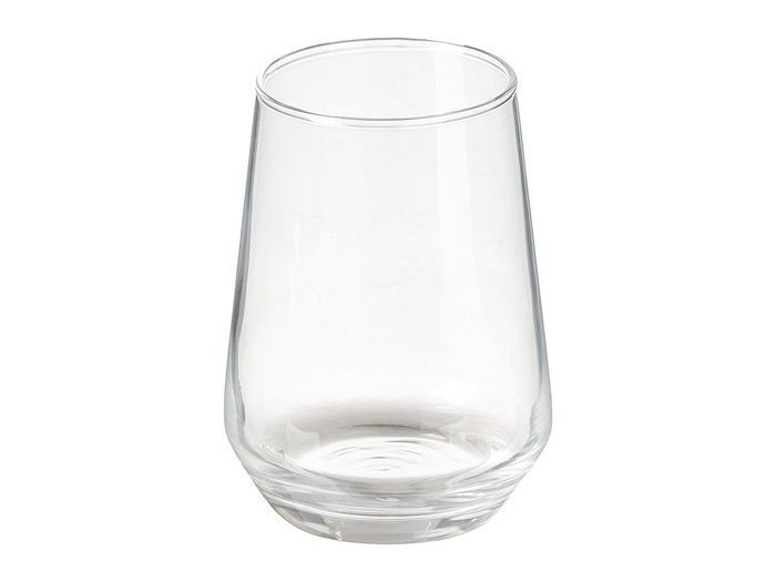 Vivalto Vaso Cónico Transparente de Vidrio 400 ml (8.3 x 11.6 x 8.3 cm) (Set de 24)