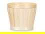 Ibergarden Cubre Macetas Redondo Bambu y Plastico Natural 19 x 16 x 19 cm (Set de 24)