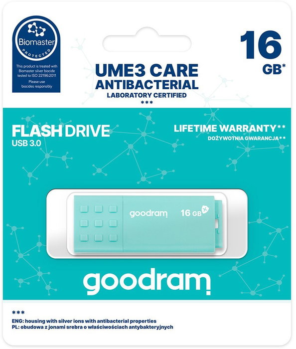 GOODRAM UME3 CARE 16GB USB 3.2 Gen 1 GOODRAM UME3 CARE 16GB USB 3.2 Gen 1