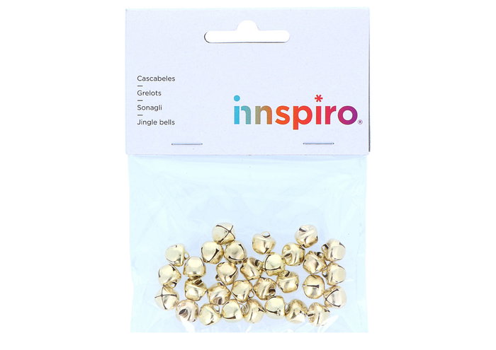 Innspiro Cascabeles de metal color oro 10mm 30u.
