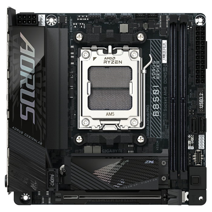Gigabyte B850I AORUS Pro Placa Base para Zócalo AM5, DDR5, Mini ITX Gigabyte B850I AORUS Pro Placa Base para Zócalo AM5, DDR5, Mini ITX