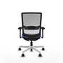 PIQUERAS Y CRESPO Silla de oficina Haches con mecanismo Sincro/Traslack, Azul claro y Blanco