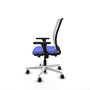 PIQUERAS Y CRESPO Silla de oficina Haches con mecanismo Sincro/Traslack, Azul claro y Blanco