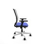 PIQUERAS Y CRESPO Silla de oficina Haches con mecanismo Sincro/Traslack, Azul claro y Blanco