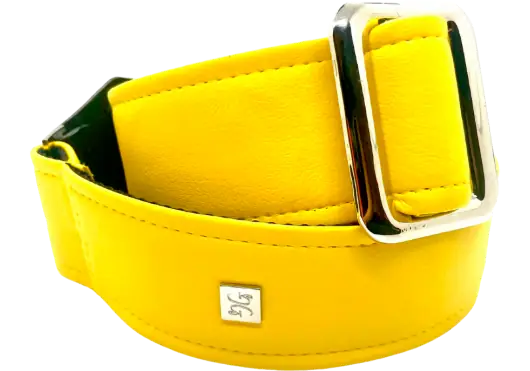 GETM Correa Guit/Bajo Fly Yellow Polipiel Nailon Piel Ajustable Hasta 165 cm Amarillo