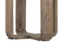 DKD Home Decor Mesa Redonda de Comedor de Olmo Macizo y Mármol 130x130x76
