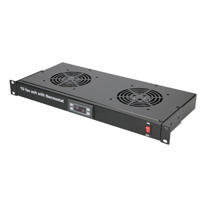 Extralink Panel de ventilación de 19 pulg con 2 ventiladores y termostato