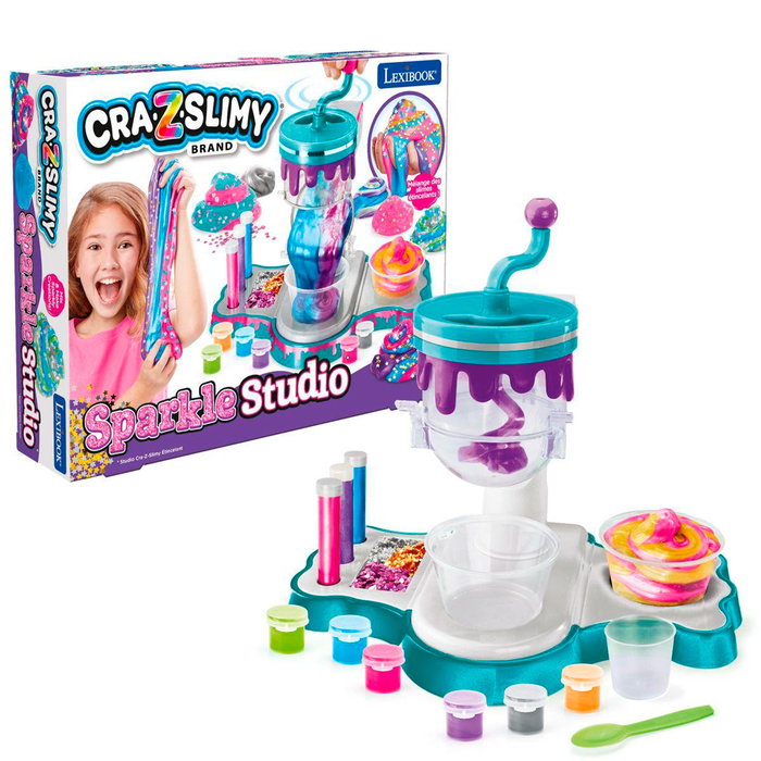 Lexibook Estudio Sparkle Cra-Z-Slimy Crslim40 - Kit de Slime con Brillantina para Crear Slimes Personalizados, +6 años Lexibook Estudio Sparkle Cra-Z-Slimy Crslim40 - Kit de Slime con Brillantina para Crear Slimes Personalizados, +6 años