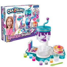 Lexibook Estudio de Slime Cra-Z-Slimy Sparkle - Kit Completo con Todo lo Necesario para Crear tus Slimes - Juego Educativo Manualidades para Niños a Partir de 6 Años