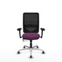 PIQUERAS Y CRESPO Silla de oficina Zulema con mecanismo Sincro/Traslack, Morado y Negro