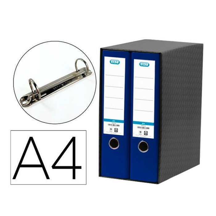 ELBA Módulo de 2 archivadores de palanca Rado Top A4 Azul 80mm ELBA Módulo de 2 archivadores de palanca Rado Top A4 Azul 80mm