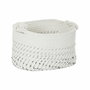 DKD Home Decor Set de 4 Cestas de Algodón Blanco 36x36x33 cm