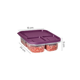 Hermia Juego de Cajas de Almacenaje 8Lidkdrtgn1 - 18, Set de 8 Piezas, Morado, Plástico