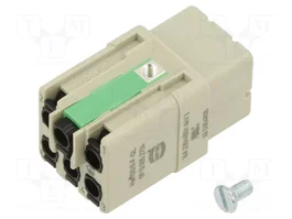 HARTING Conector Hembra Han Q HDC de 6 Pines