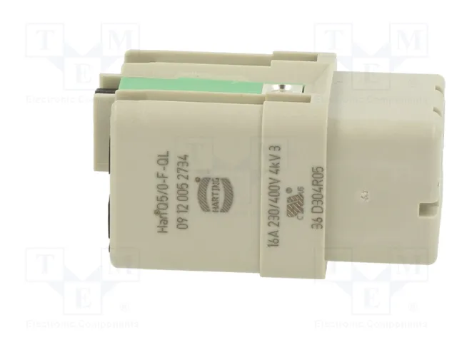 HARTING Conector Hembra Han Q HDC de 6 Pines