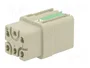 HARTING Conector Hembra Han Q HDC de 6 Pines