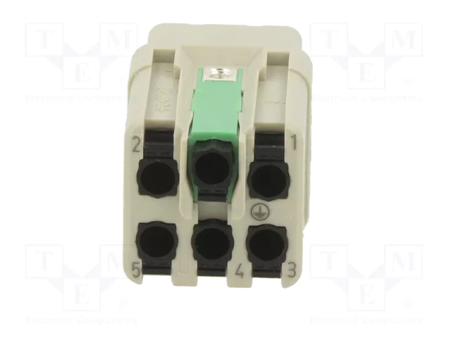 HARTING Conector Hembra Han Q HDC de 6 Pines