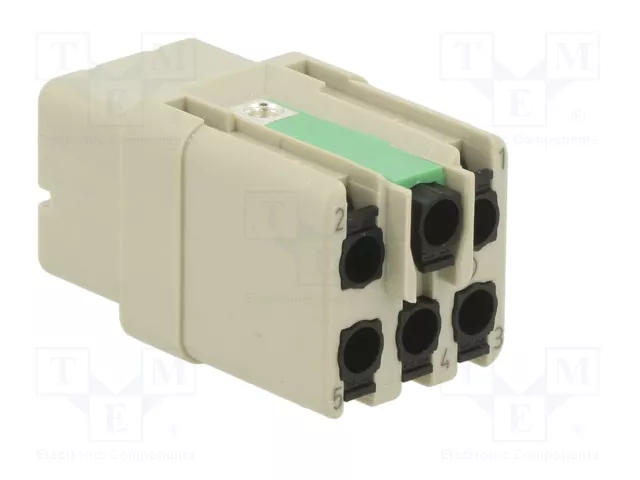 HARTING Conector Hembra Han Q HDC de 6 Pines