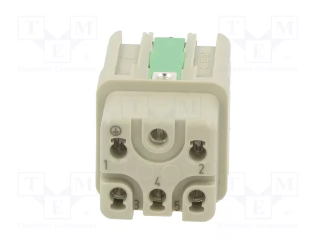 HARTING Conector Hembra Han Q HDC de 6 Pines