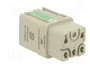 HARTING Conector Hembra Han Q HDC de 6 Pines