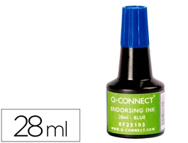 Q-connect Tinta para Tampon Azul Bote 28 ml