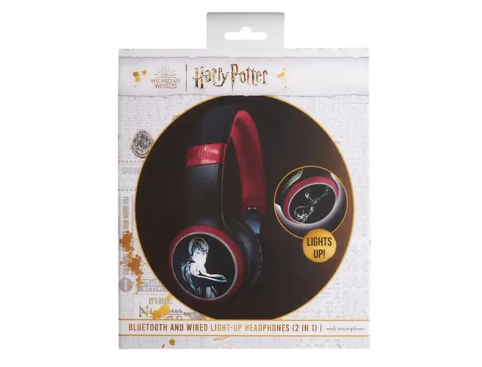 Wondee Auriculares Bluetooth Harry Potter Patronus con Luz LED, Inalámbricos y con Cable