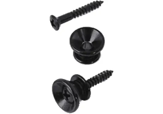 YELLOWPTS Pack de 2 soportes de sujeción para correas para Stratocaster, Negro YELLOWPTS Pack de 2 soportes de sujeción para correas para Stratocaster, Negro