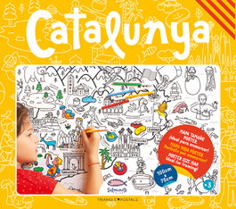Catalunya, mapa para colorear, Giuditta Bussetti, Laura Miyashiro Higa - TRIANGLE POSTALS