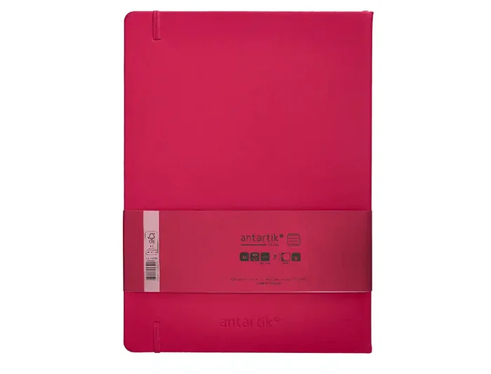 Antartik Antartik Notes Cuaderno A4 Tapa Dura Hojas Rayas Burdeos 100 Hojas 80 gr FSC