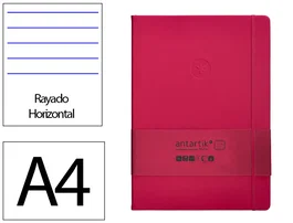 Antartik Antartik Notes Cuaderno A4 Tapa Dura Hojas Rayas Burdeos 100 Hojas 80 gr FSC