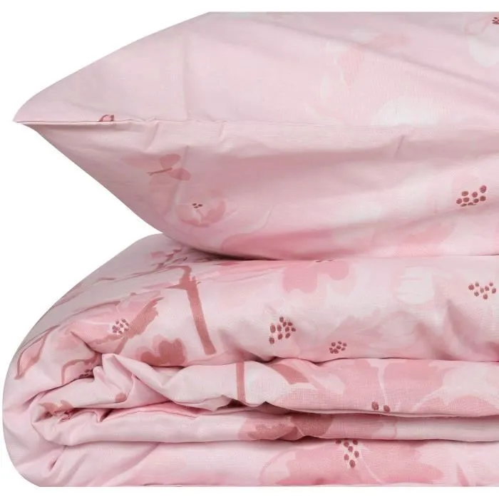 Juego de cama funda nórdica 220x240 cm y fundas de almohada 60x60 cm 100% algodón reforzado Rosa