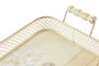 DKD Home Decor Set de 3 Bandejas Metal Love Rosa 40x21x8 cm