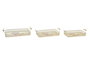 DKD Home Decor Set de 3 Bandejas Metal Love Rosa 40x21x8 cm