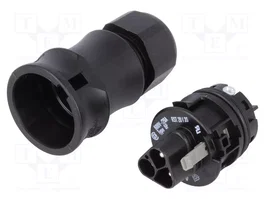 WIELAND Conector Industrial Redondo RST Macho de 3 Pines, 250V, Negro