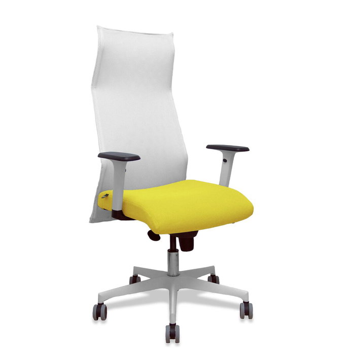 PIQUERAS Y CRESPO Sillón Albacete con mecanismo Sincro, Amarillo y Blanco PIQUERAS Y CRESPO Sillón Albacete con mecanismo Sincro, Amarillo y Blanco