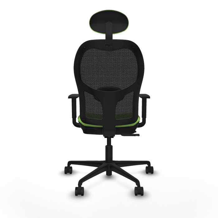 Silla de oficina Jorquera con mecanismo Sincro/Traslack tapizada con Tela color Pistacho y malla color Negro. Equipada con lumbar 1D, Brazos 1D, Cabecero Fijo y Ruedas 65mm nailon Silla de oficina Jorquera con mecanismo Sincro/Traslack tapizada con Tela color Pistacho y malla color Negro. Equipada con lumbar 1D, Brazos 1D, Cabecero Fijo y Ruedas 65mm nailon