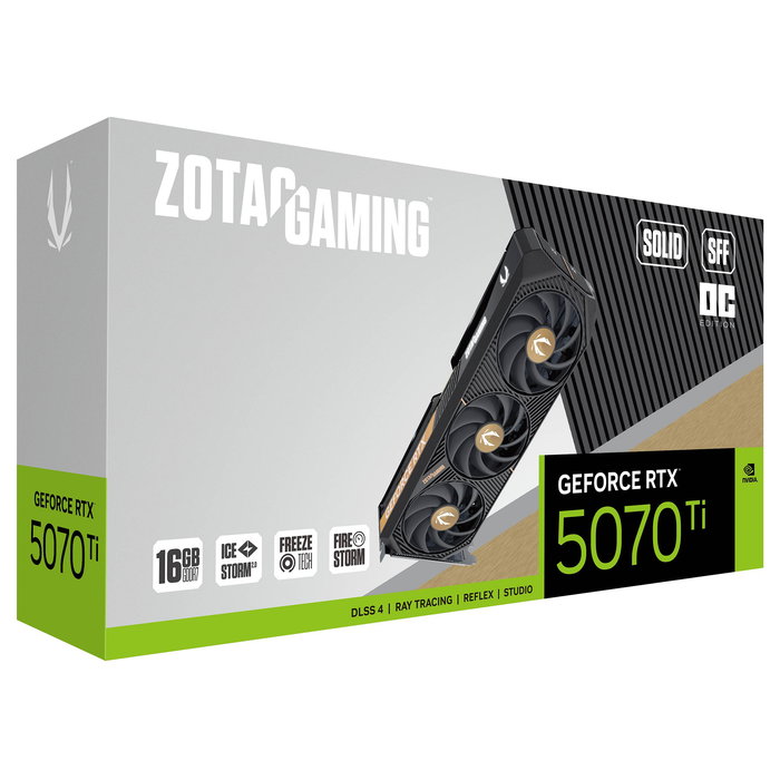 Zotac RTX 5070 TI 16GB GDDR7 3 Ventilador Solid SFF OC Tarjeta Gráfica Zotac RTX 5070 TI 16GB GDDR7 3 Ventilador Solid SFF OC Tarjeta Gráfica