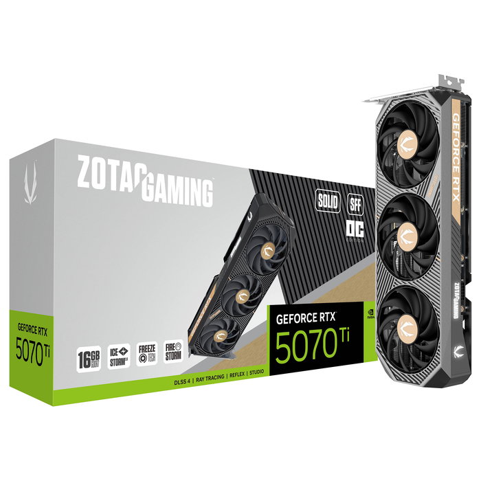 Zotac RTX 5070 TI 16GB GDDR7 3 Ventilador Solid SFF OC Tarjeta Gráfica Zotac RTX 5070 TI 16GB GDDR7 3 Ventilador Solid SFF OC Tarjeta Gráfica