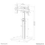 Neomounts FL45S-825BL1 Soporte de Suelo para Pantalla 37-75", hasta 70 kg, Altura Ajustable 104-157 cm, VESA 100x100-600x400, Compartimento con Cable, Kit Videobar Opcional - Negro