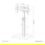 Neomounts FL45S-825BL1 Soporte de Suelo para TV MOVE Up, Ajustable 37-75", Negro, Inclinación y Altura, 70 kg, 100x100 - 600x400 mm VESA