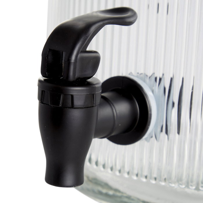 Day Dispensador de Bebida 4 L con Grifo Cristal Líneas Verticales Tapa Metal