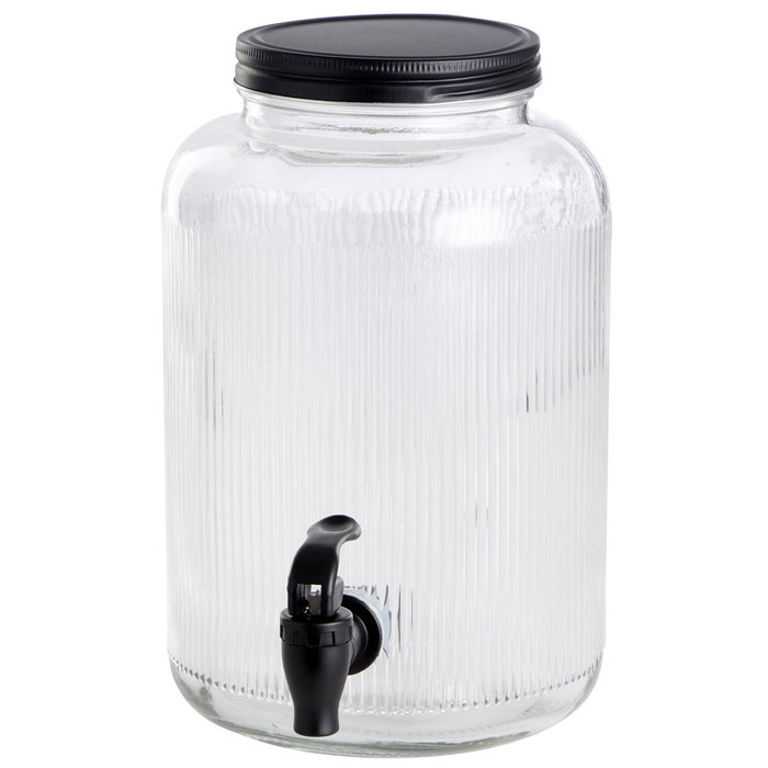 Day Dispensador de Bebida 4 L con Grifo Cristal Líneas Verticales Tapa Metal