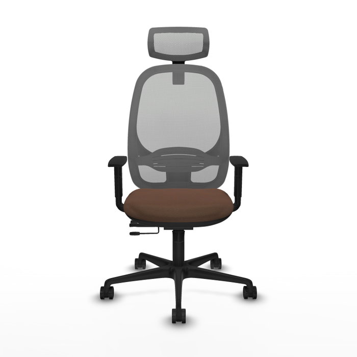 PIQUERAS Y CRESPO Silla de oficina Cilanco con mecanismo Sincro/Traslack Marrón y Gris PIQUERAS Y CRESPO Silla de oficina Cilanco con mecanismo Sincro/Traslack Marrón y Gris