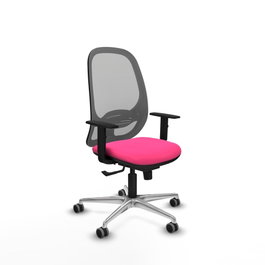 PIQUERAS Y CRESPO Silla de oficina Cilanco con mecanismo Sincro, Rosa y Gris