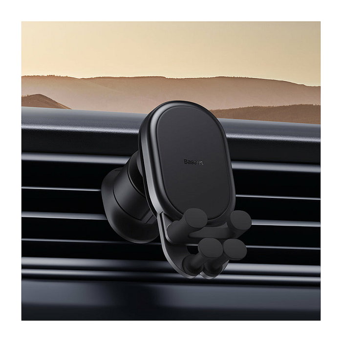 Baseus Soporte Gravitacional para Smartphone para Coche - Negro / Plata Baseus Soporte Gravitacional para Smartphone para Coche - Negro / Plata